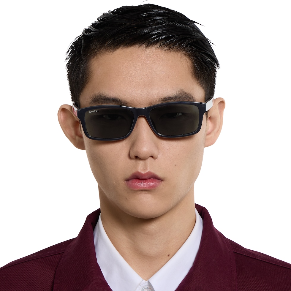 GUCCI サングラス スクエアフレーム グッチ 黒 GG0318S スクエアフレーム サングラス ・ブラック | GUCCI公式