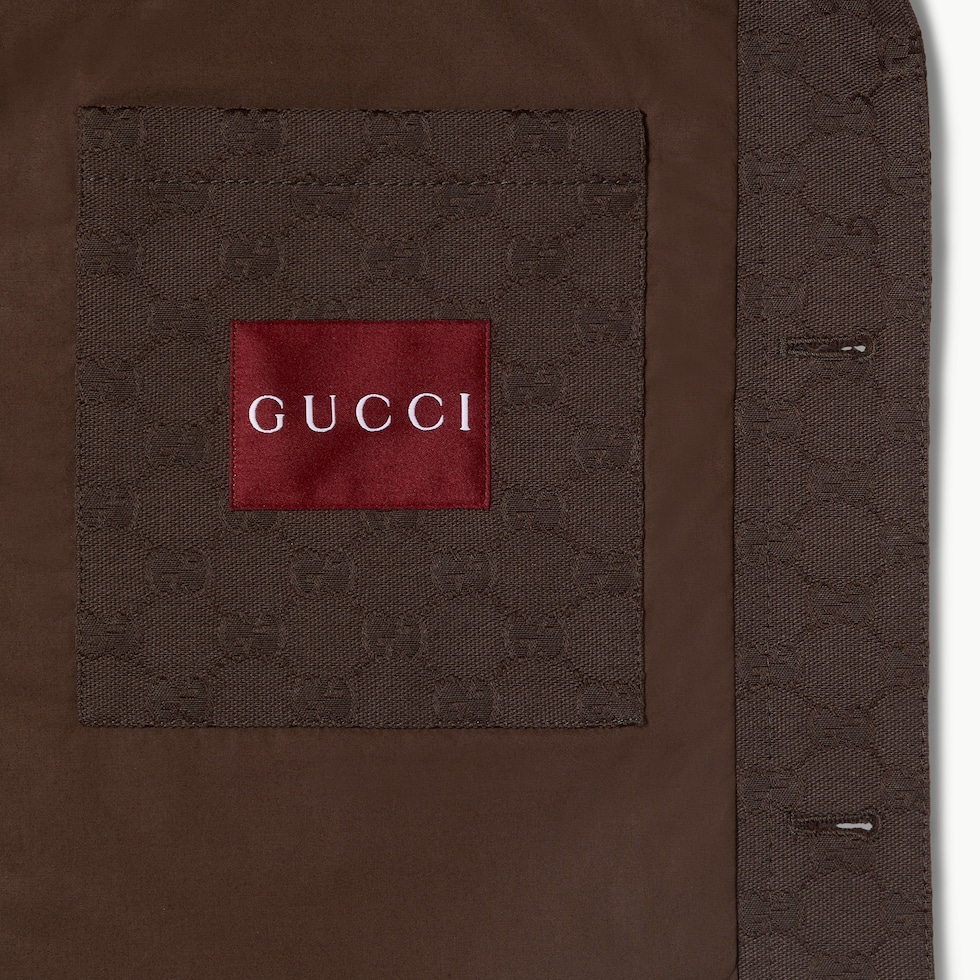 GGキャンバス パデッドジャケット ・ブラウン | GUCCI公式