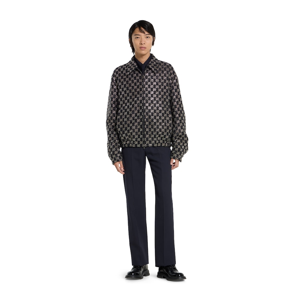 Giacca classica in tweed verde