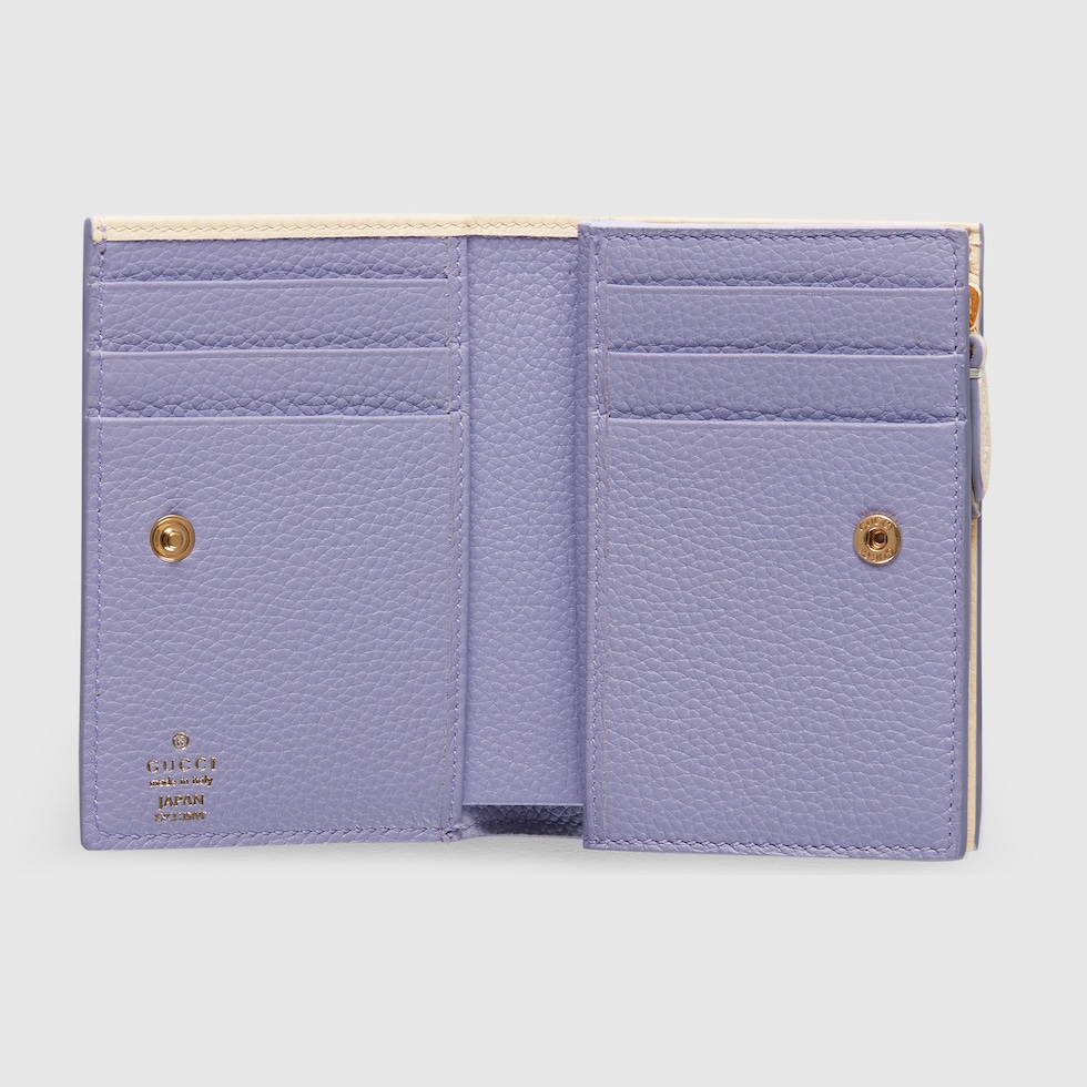 日本限定 ダブルG バイカラー スモールウォレット ・アイボリー