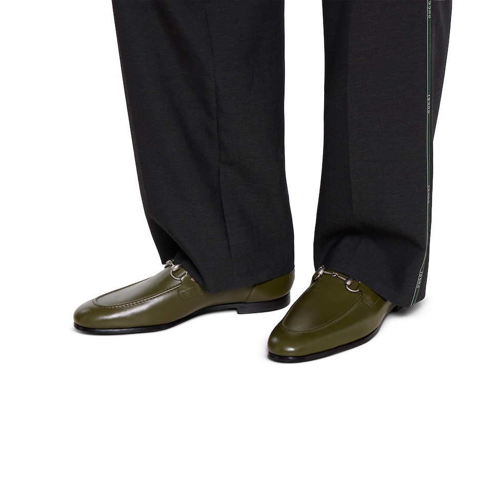 ヨルダーン〕メンズ ホースビット ローファー ・フォレストグリーン