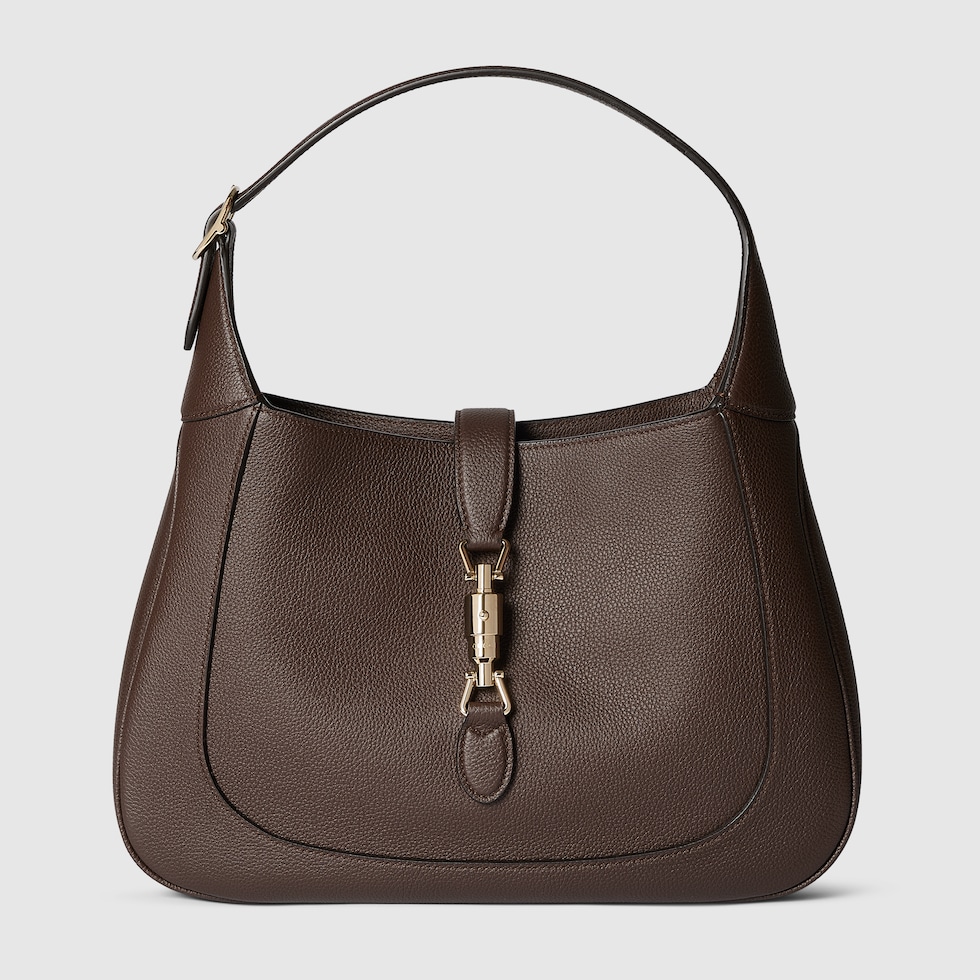 Gucci Jackie 1961 large bag in dark brown leather | GUCCI® DE