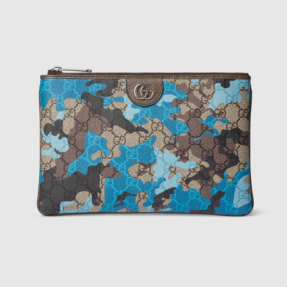 GG ポーチ ・ブルー GG ファブリック | GUCCI公式