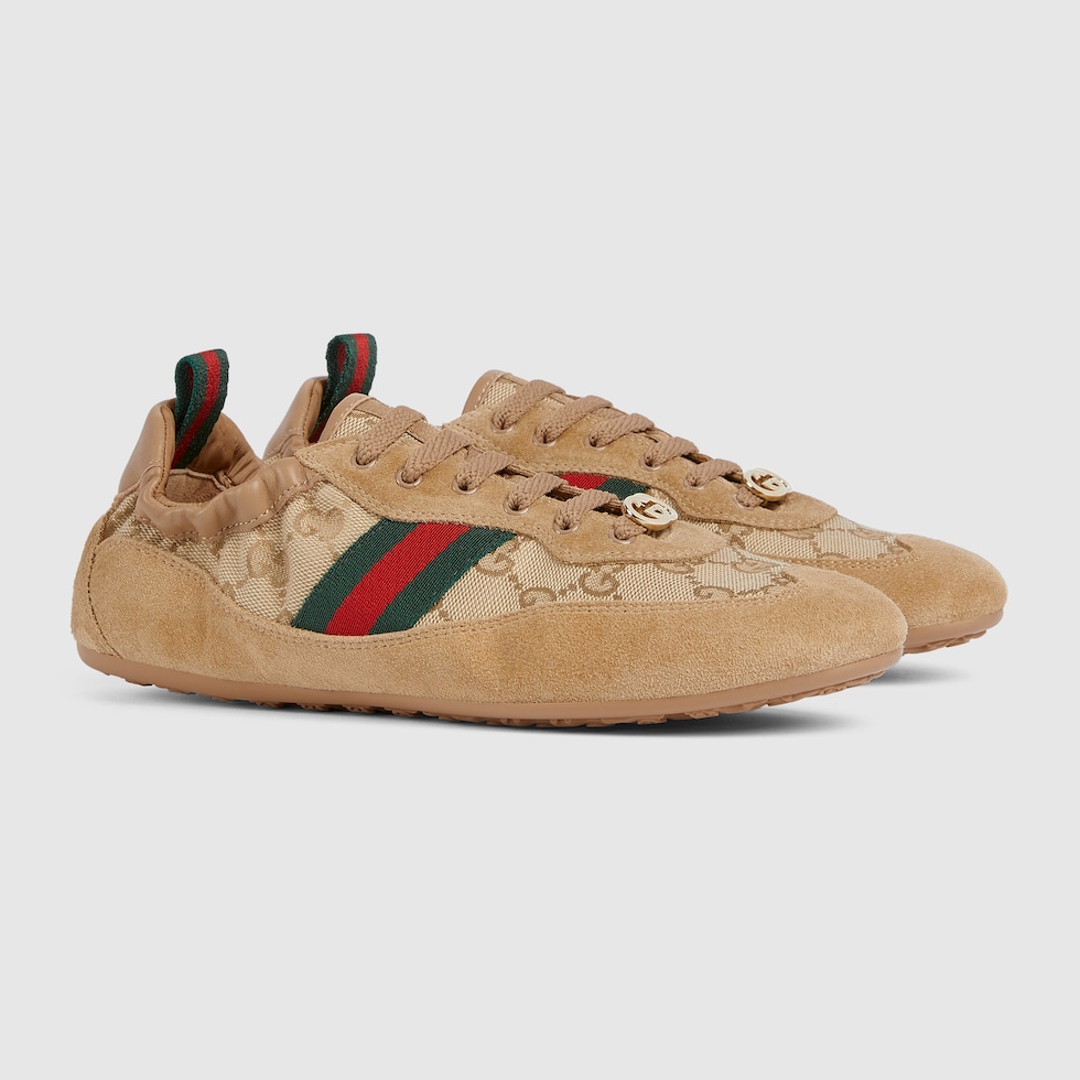 Women's Gucci Shift sneaker in light beige GG canvas | GUCCI® US