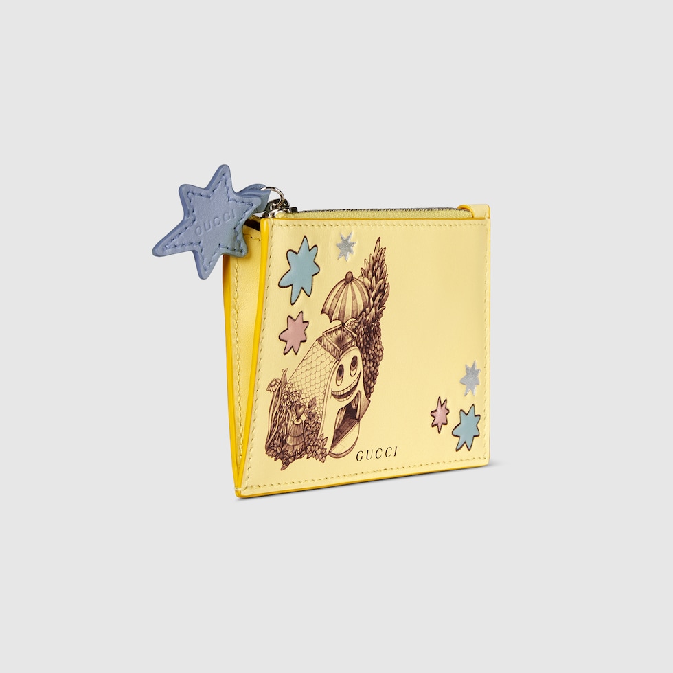 日本限定 ヒグチユウコ キーポーチ ・イエロー レザー | GUCCI公式
