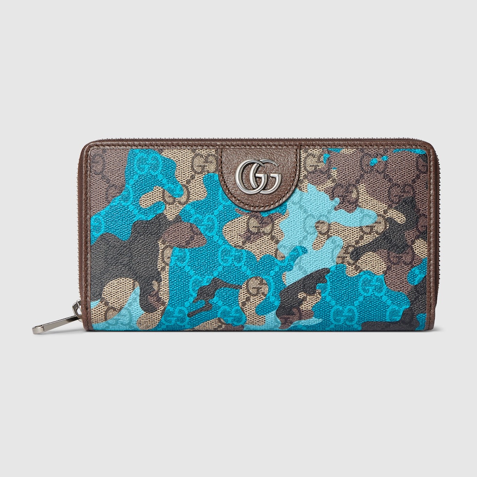 グッチ GG柄 ウォレット GG ジップアラウンドウォレット ・ブルー GG ファブリック | GUCCI公式
