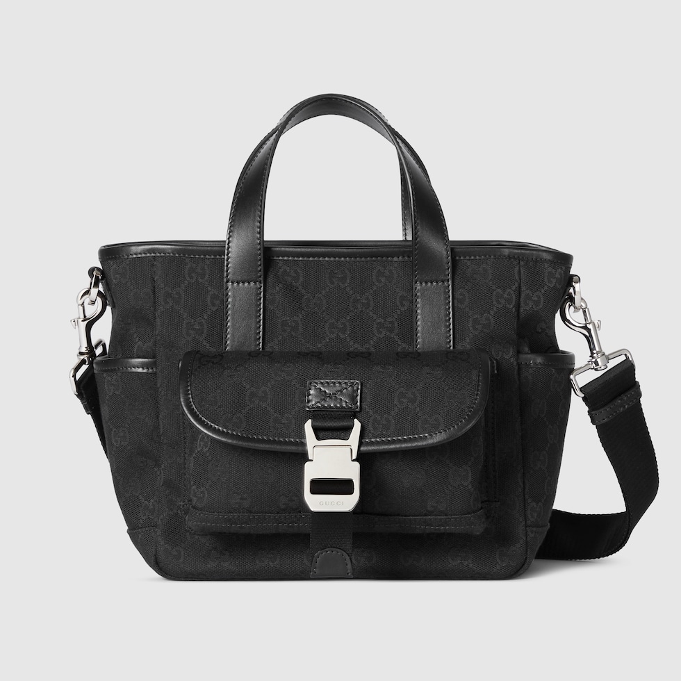 GGキャンバス スモール トートバッグ ・ブラック GGスプリーム