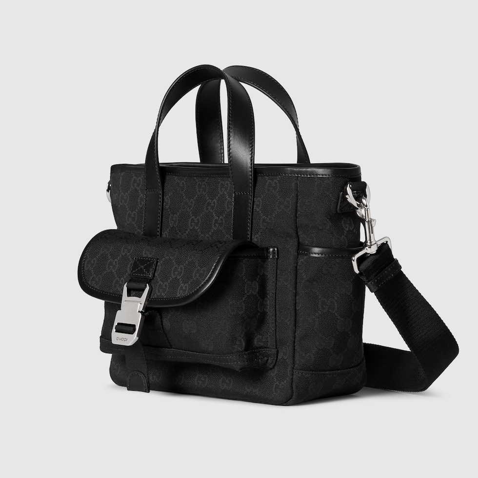 GGキャンバス スモール トートバッグ ・ブラック GGスプリーム