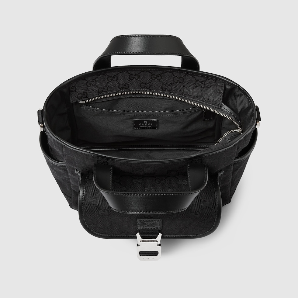 GGキャンバス スモール トートバッグ ・ブラック GGスプリーム