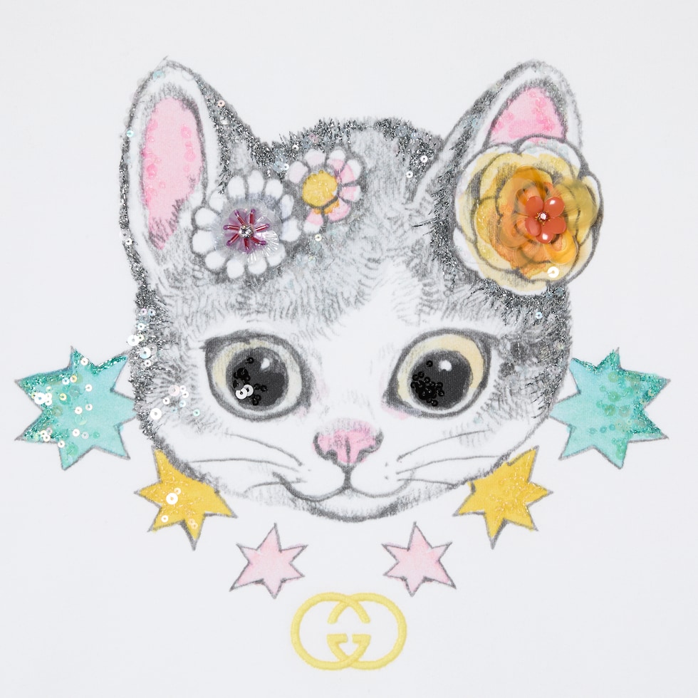 日本限定 ヒグチユウコ クロップド Tシャツ ・ホワイト | GUCCI公式