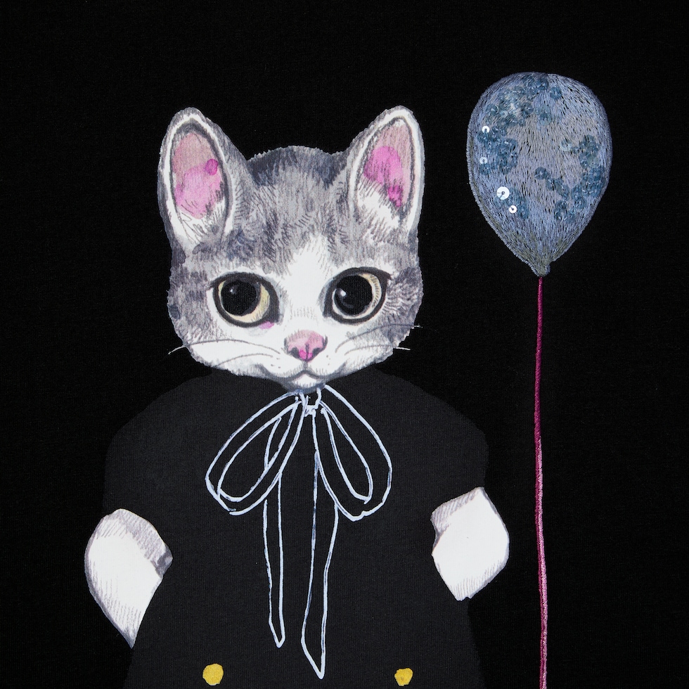 日本限定 ヒグチユウコ コットンジャージー Tシャツ ・ブラック