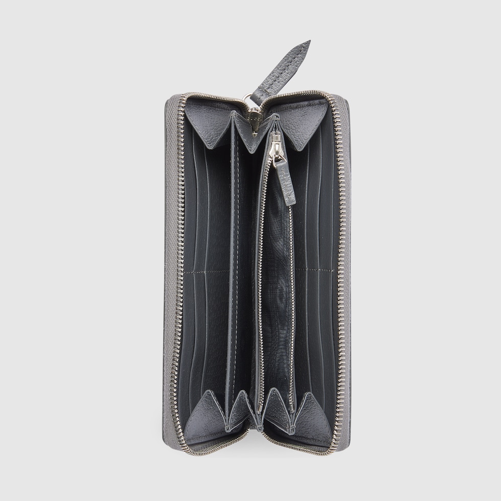 GG ジップアラウンドウォレット グレー インテリア ・ブラック GG