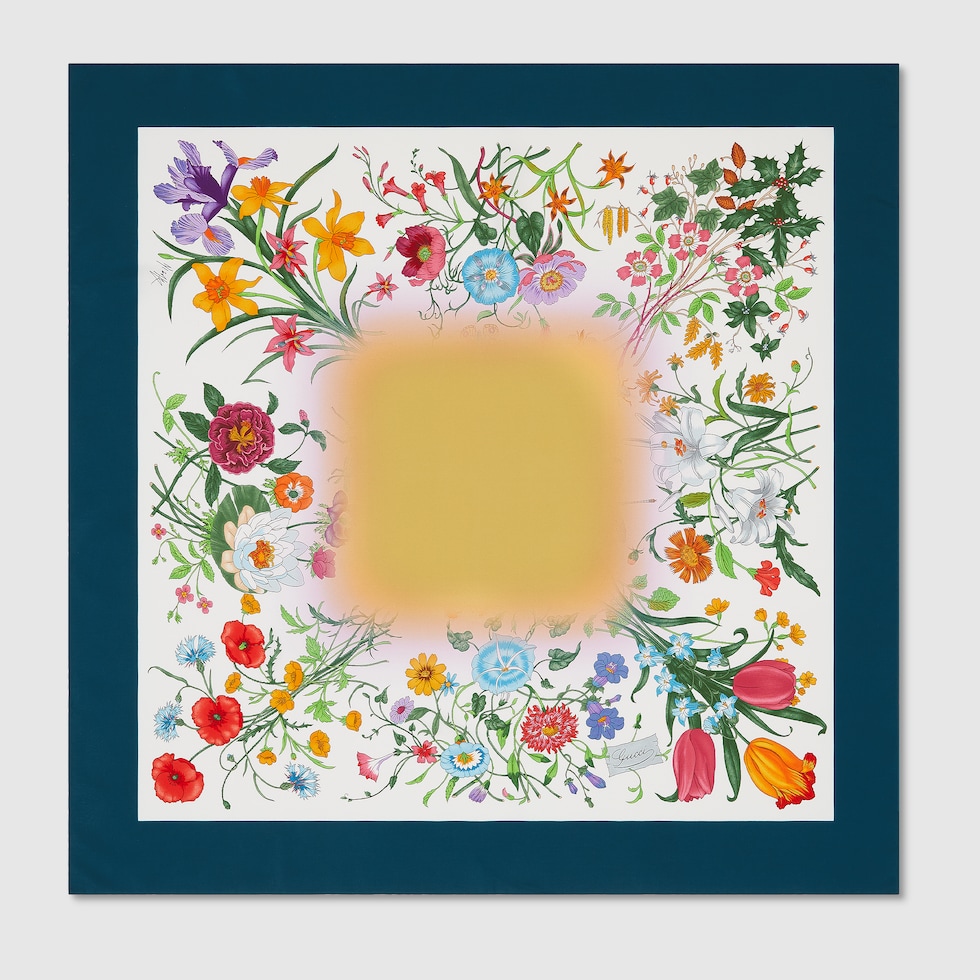 90 x 90 project printed silk carré in multicolor | GUCCI® US