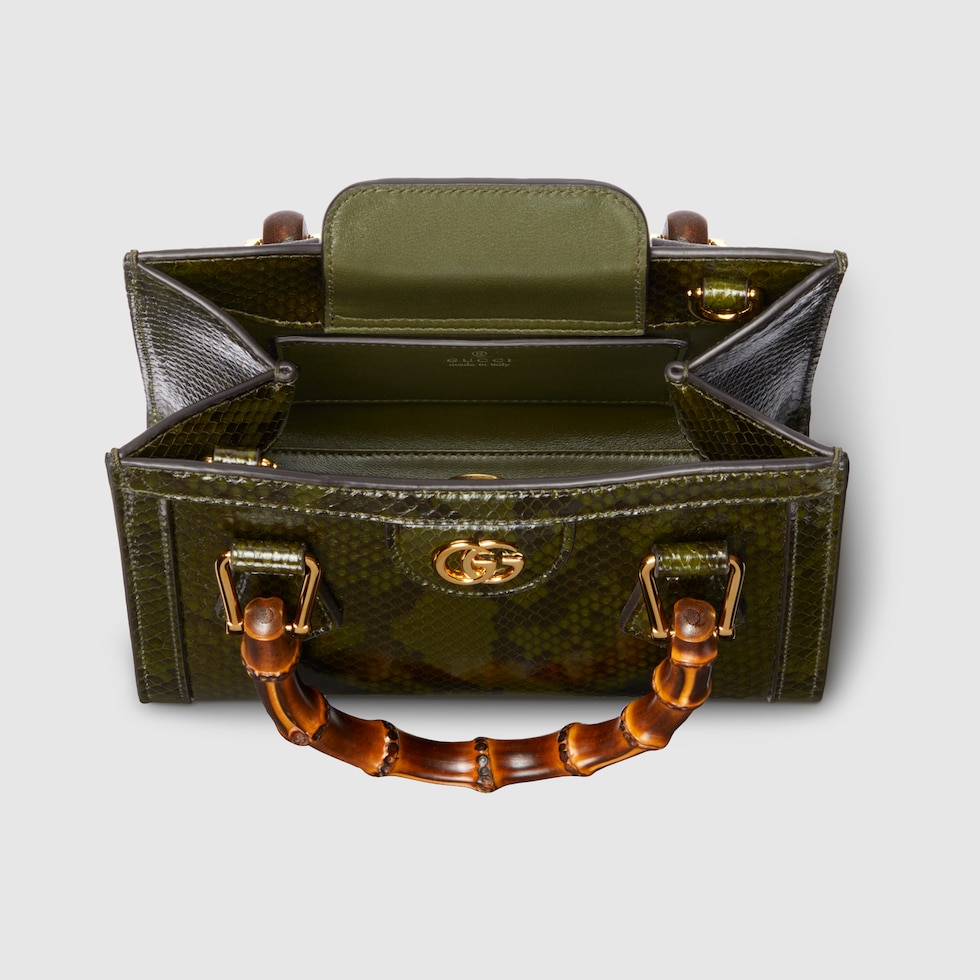 Gucci Diana python small tote bag in forest green | GUCCI® ZA