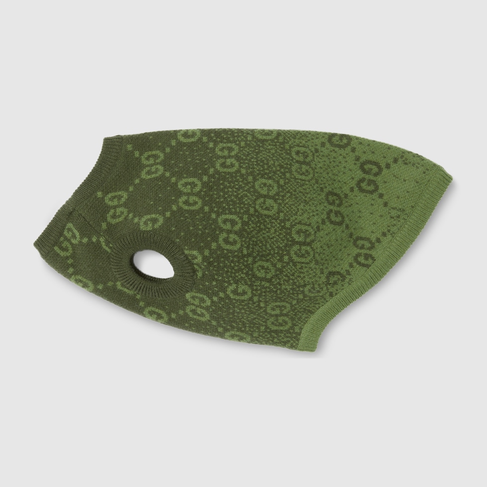 Wool pet sweater in forest green | GUCCI® US