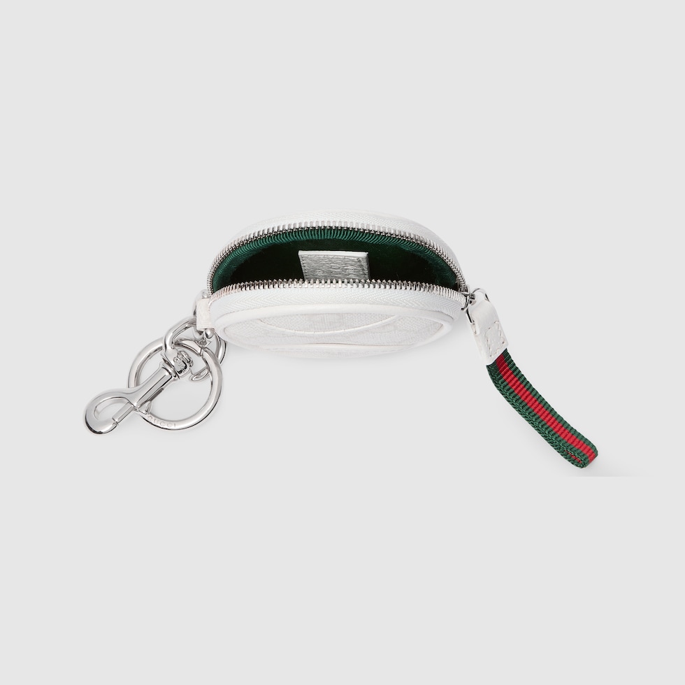 Tennis ball-shaped coin wallet in white soft GG Supreme | GUCCI® US