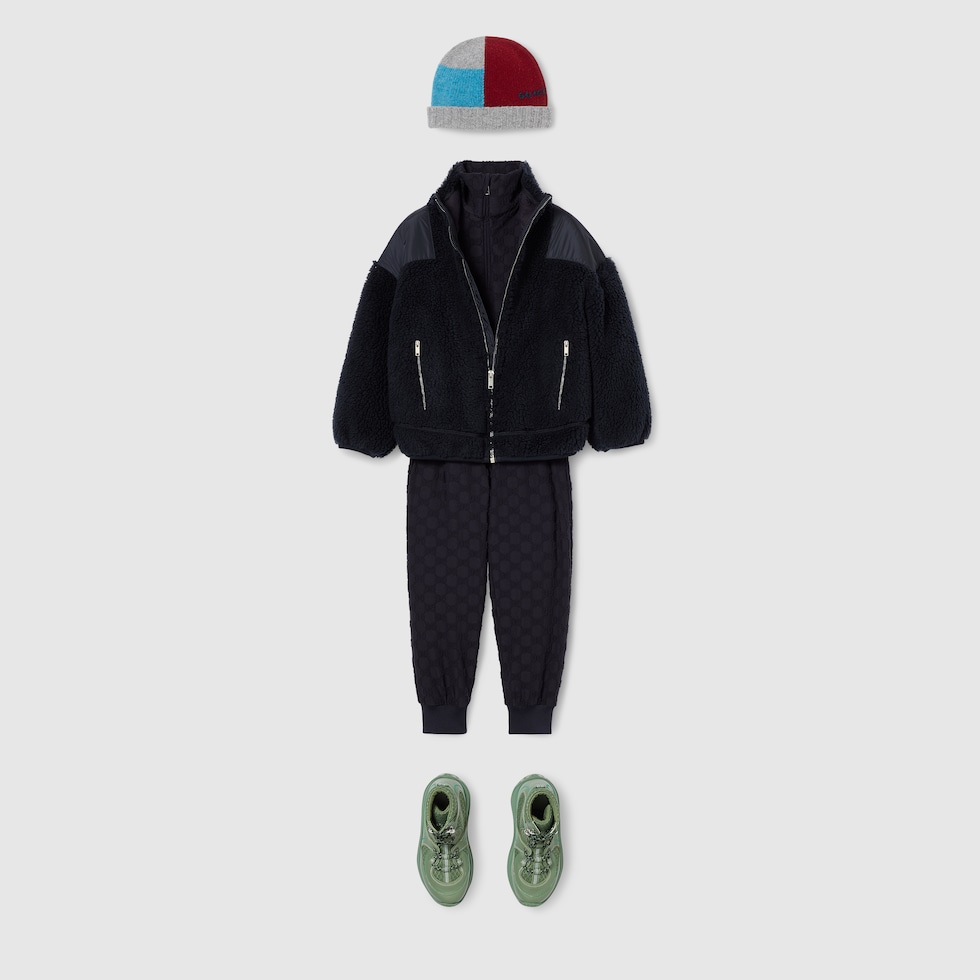 Children's GG terrycloth T-shirt in dark blue | GUCCI® US