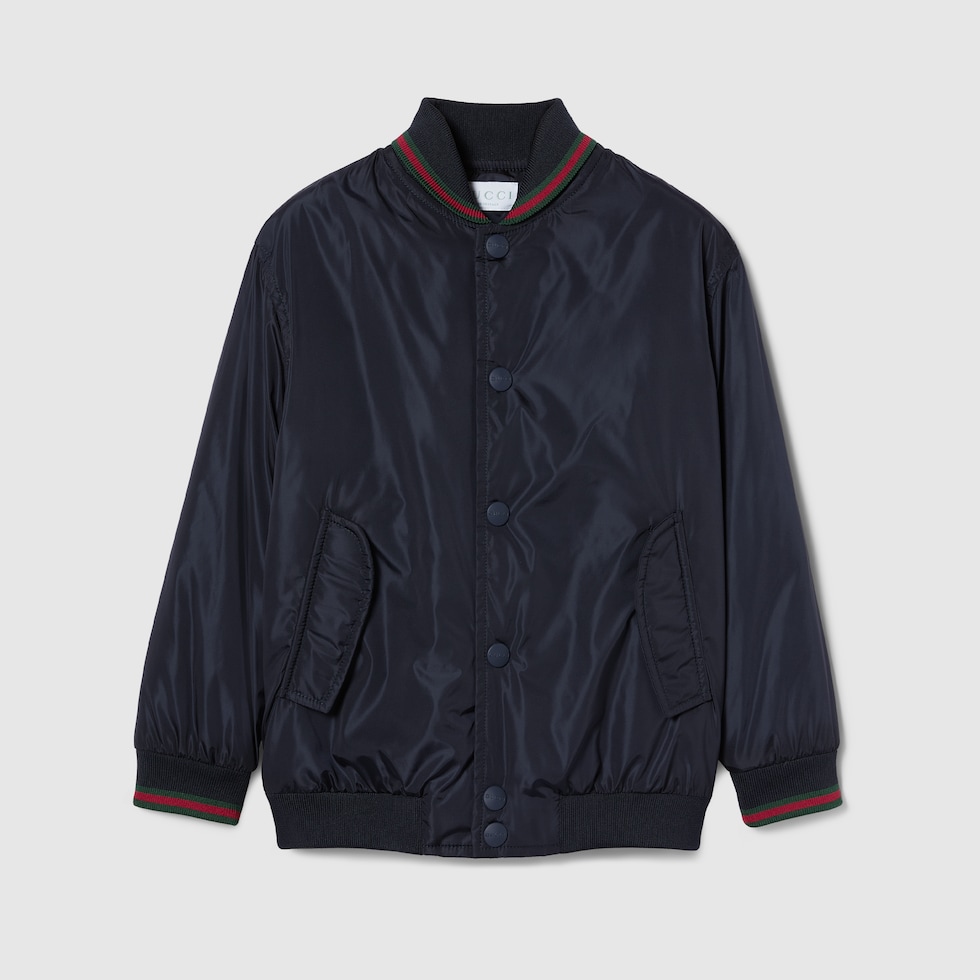 チルドレンズ〕ナイロン ジャケット ・ダークブルー | GUCCI公式