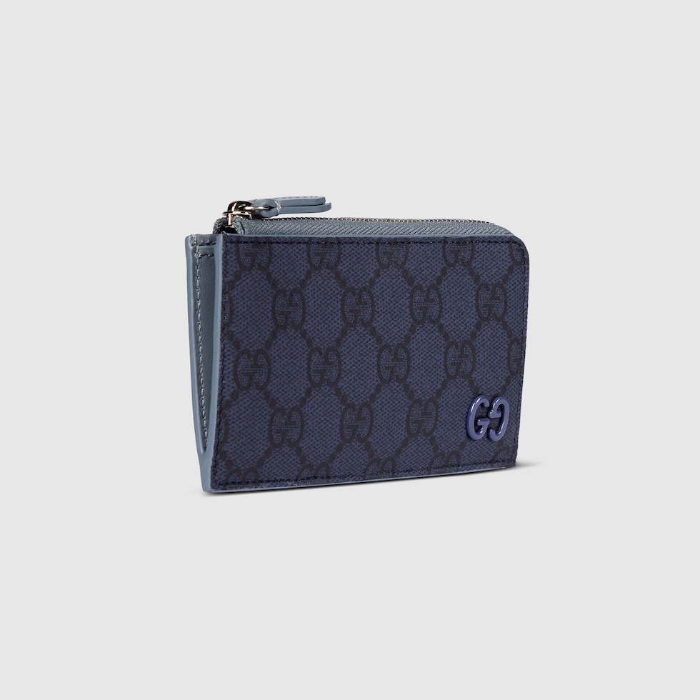 バイカラー GG ジップカードケース ・ダークブルー GGスプリーム