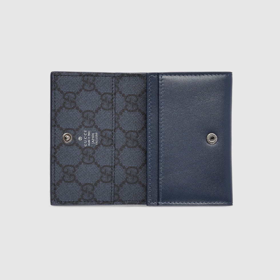 ご*✨様 GUCCI カードケース GGエンブレム〕日本限定 カードケース ブラック インテリア ・ダーク