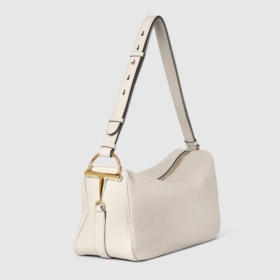 グッチ ハーフ ホースビット〕ラージ ショルダーバッグ ・アイボリー