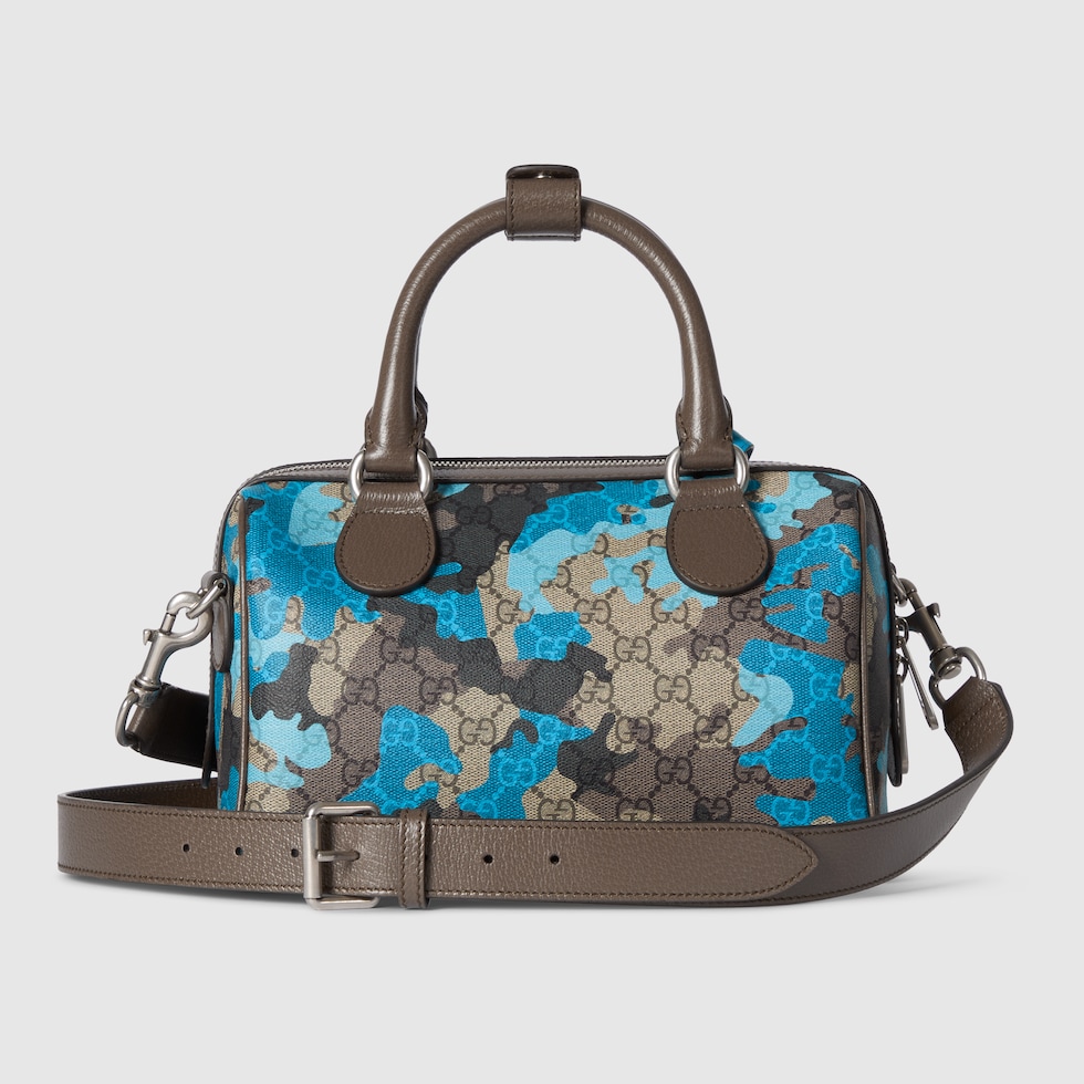 GG スモール ダッフルバッグ ・ブルー GG ファブリック | GUCCI公式