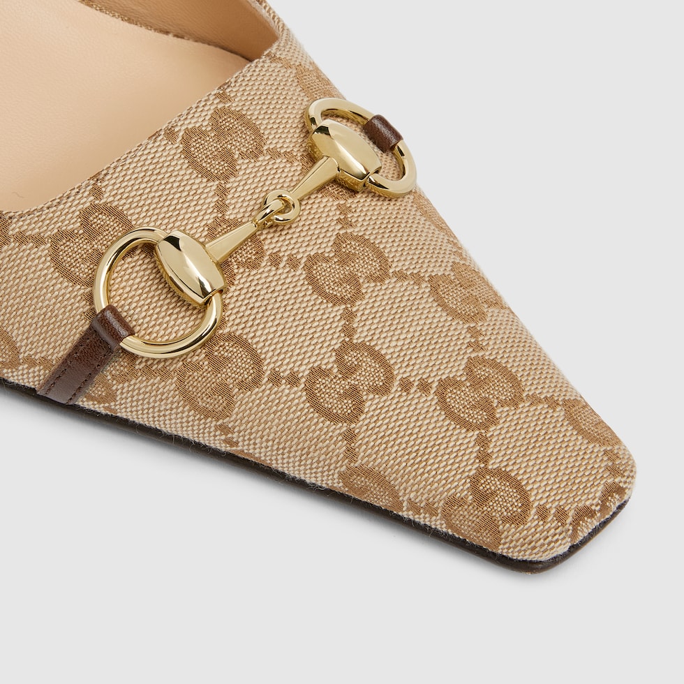 ヴィットリア〕ウィメンズ パンプス ・サンド＆ダークブラウン GG