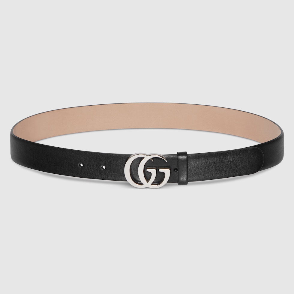 フラット マーモント〕ベルト ・ブラック レザー | GUCCI公式