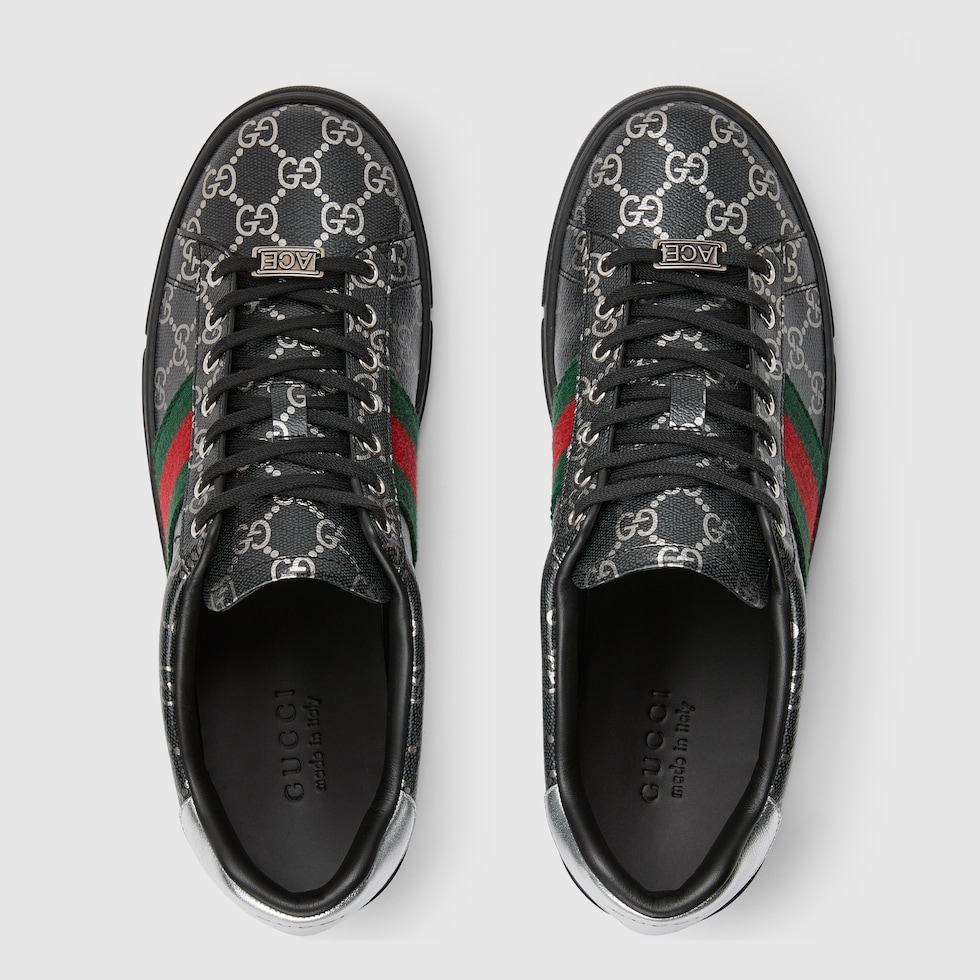 GUCCI ブラック スエード レースアップ スニーカー　9 1/2 GUCCI ブラック スエード レースアップ スニーカー 9 1/2