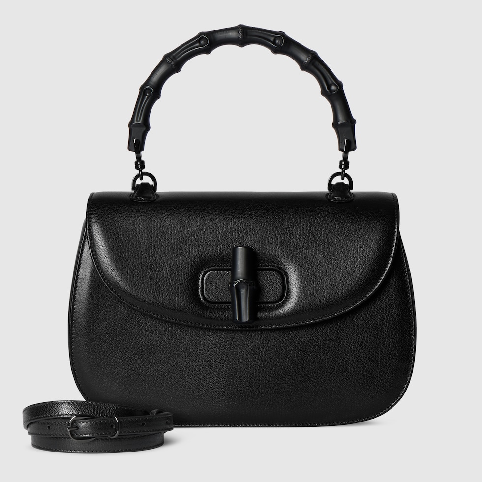 GUCCI ハンドバッグ グッチ バンブー 1947〕ミディアムバッグ ・ブラック レザー | GUCCI公式