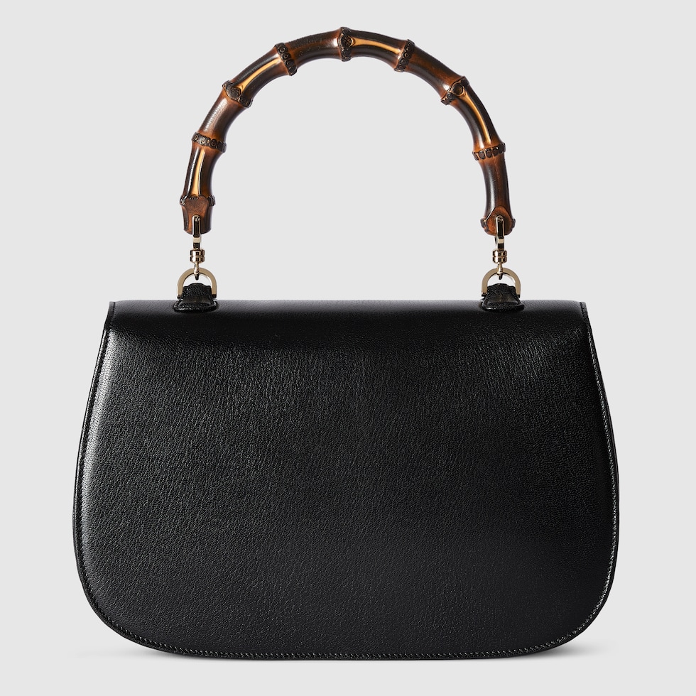 グッチ バンブー 1947〕ミディアムバッグ ・ブラック レザー | GUCCI公式