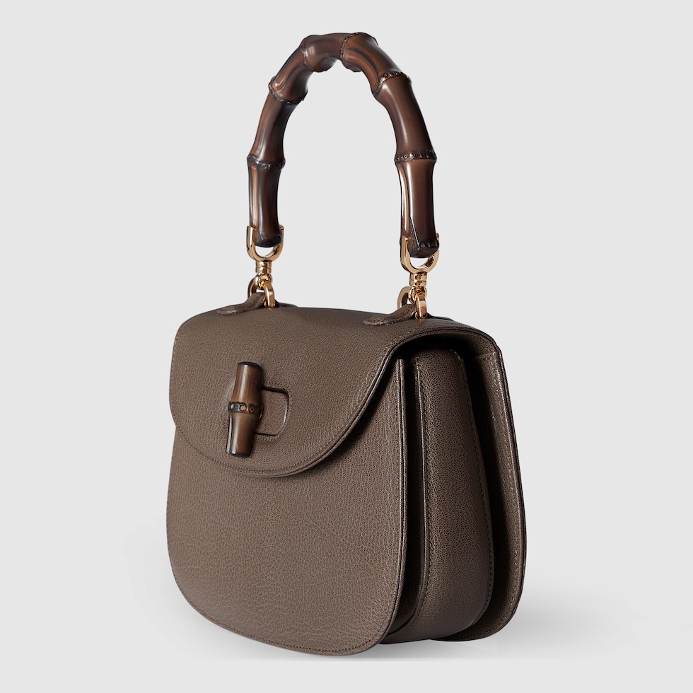 グッチ バンブー 1947〕スモールバッグ ・ダークトーピー レザー