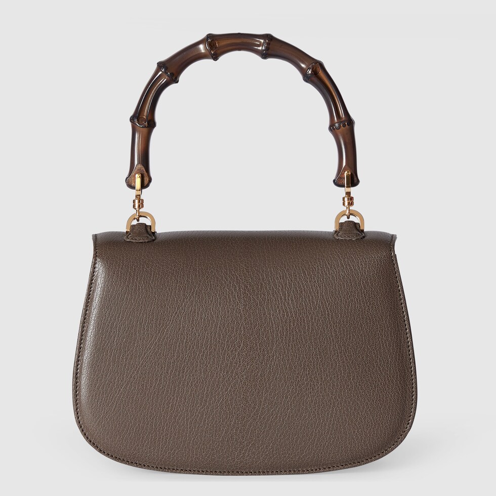 グッチ バンブー 1947〕スモールバッグ ・ダークトーピー レザー