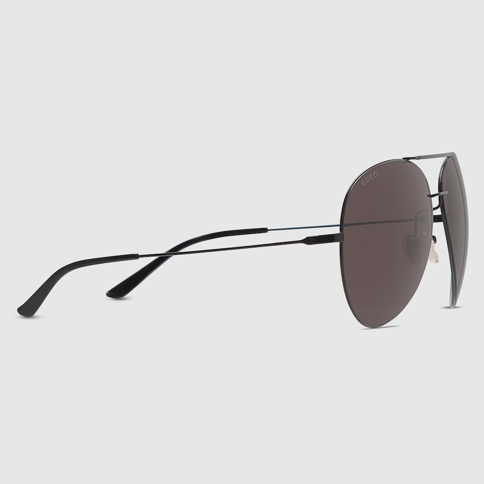 パイロットフレーム サングラス ・ブラック GGキャンバス | GUCCI公式