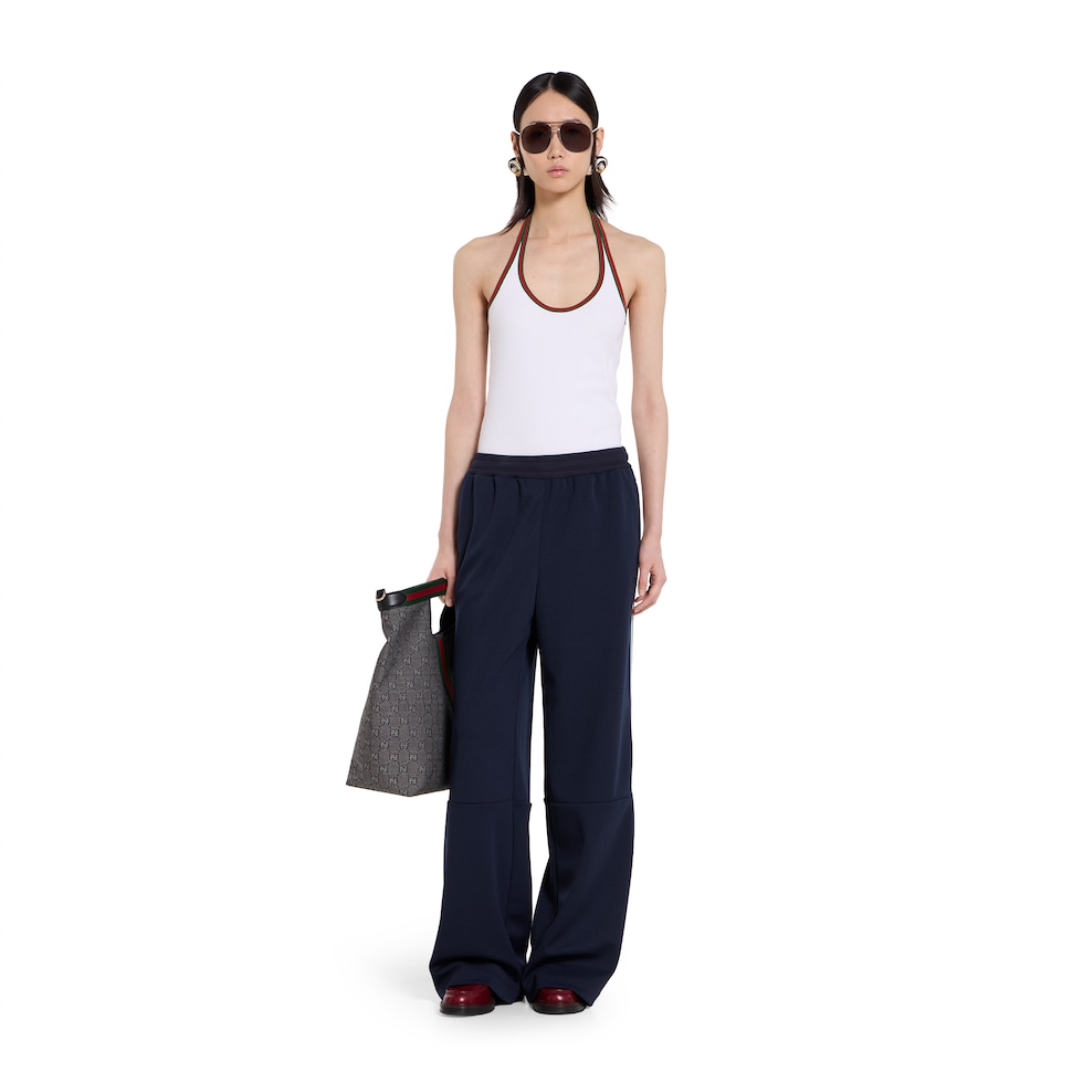 Heavy cotton rib tank top in white | GUCCI® US