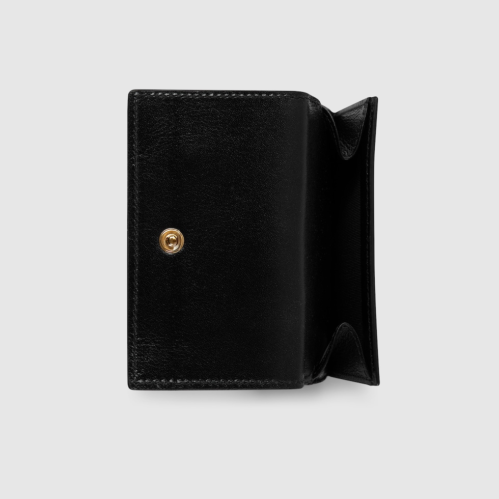 グッチ ホースビット〕ウェブ スモール 三つ折りウォレット ・ブラック