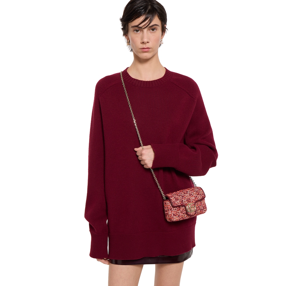 GGマーモント〕ミニ ショルダーバッグ ・レッド GGツイード | GUCCI公式