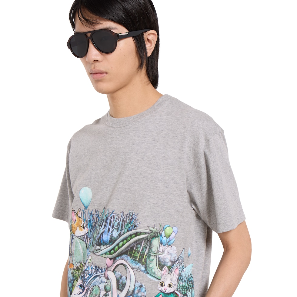 日本限定 ヒグチユウコ コットンジャージー Tシャツ ・グレー | GUCCI公式