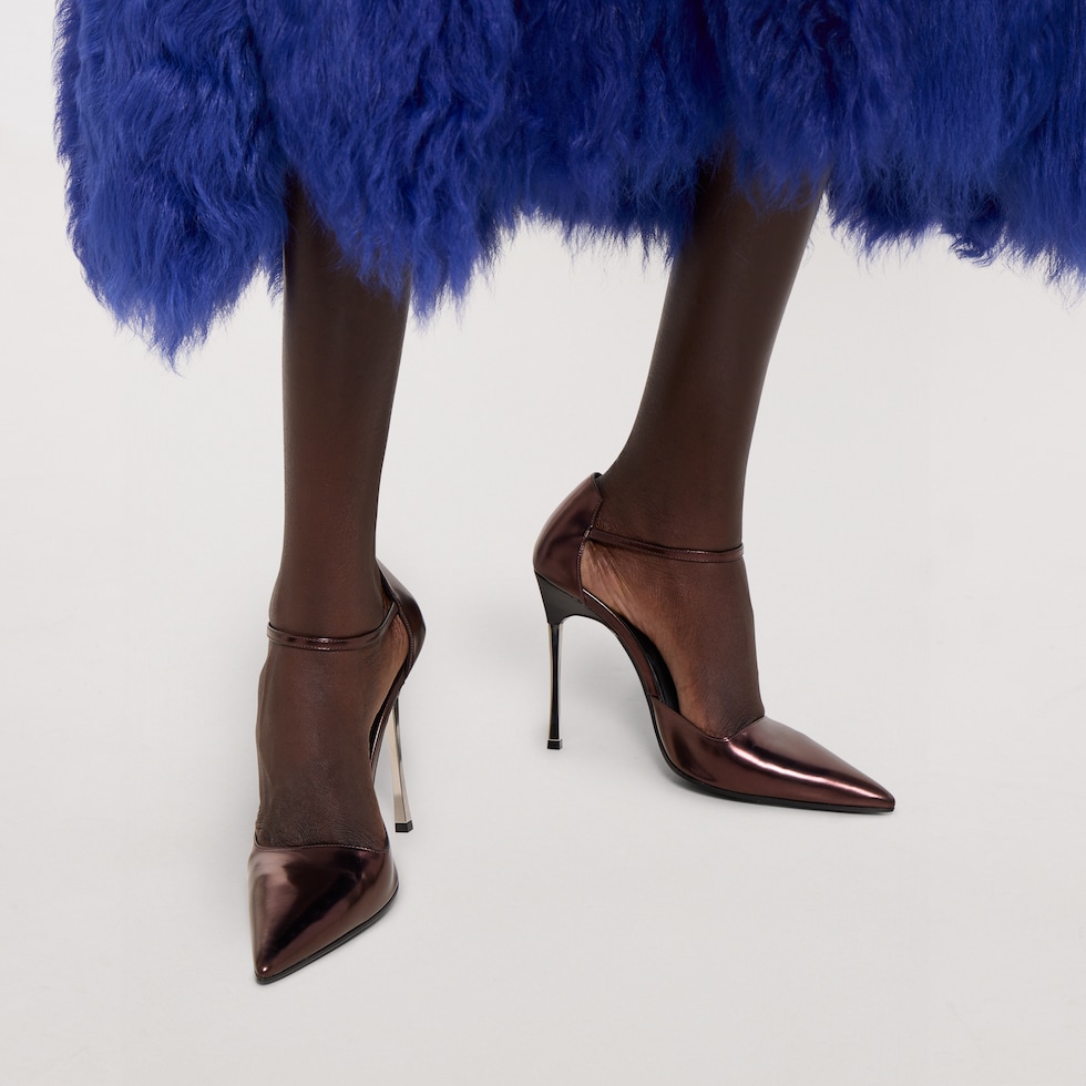 Women's Bombshell pump in copper laminated leather | GUCCI® US