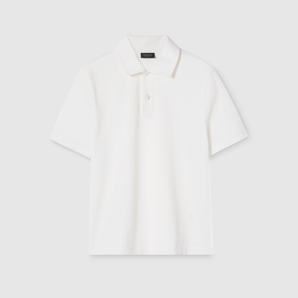 【稀品】GUCCI 刺繍BEEモチーフ ポロシャツ ホワイト Gucci Pre-Owned bee-pattern Polo Shirt | White | FARFETCH