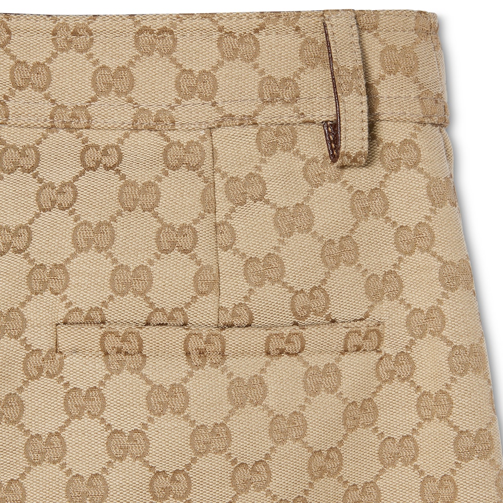 GGコットンキャンバス ファブリック パンツ ・サンド | GUCCI公式