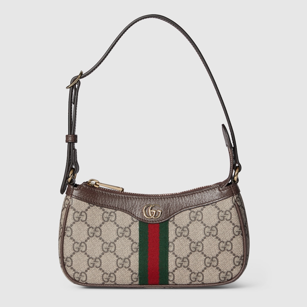 Ophidia mini shoulder bag in beige and brown GG fabric | GUCCI® RO