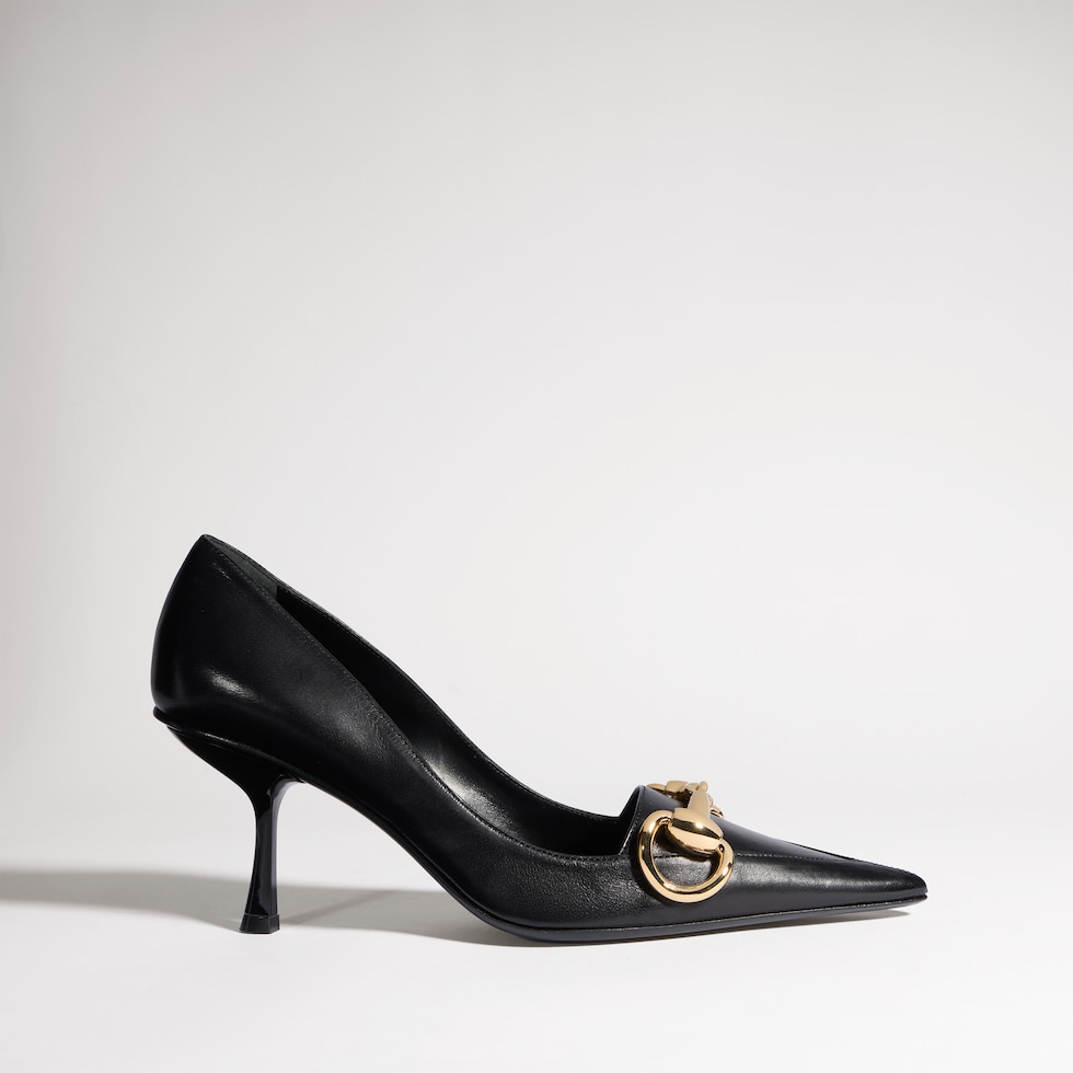 Women's Boulevard pump in black leather | GUCCI® NO