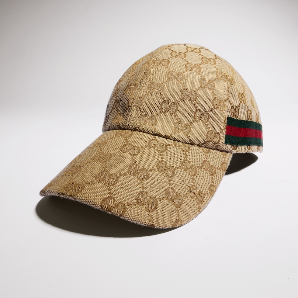 GG baseball hat with Web in sand and dark brown | GUCCI® US display picture 1