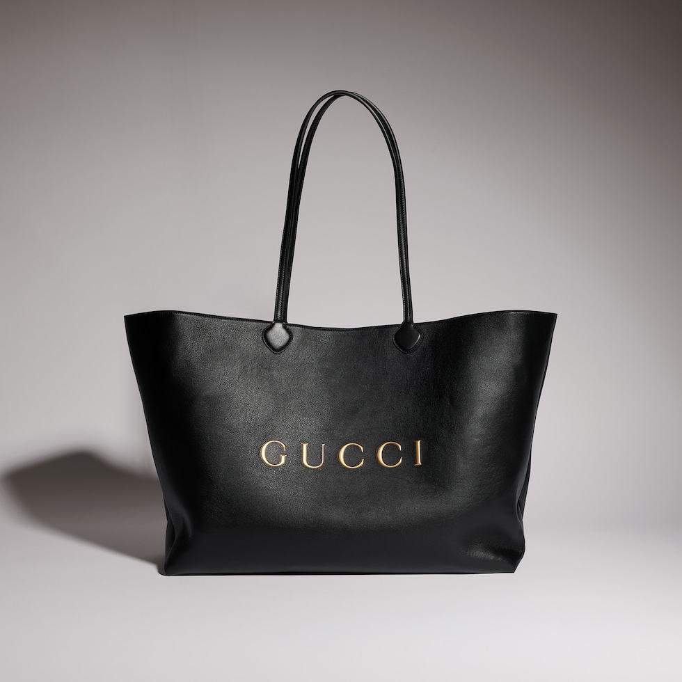 ◆タチカワ◆バーチカルブランド◆W430×H197◆O-2509BL6◆ Gucci NY large tote bag in black leather | GUCCI® CA
