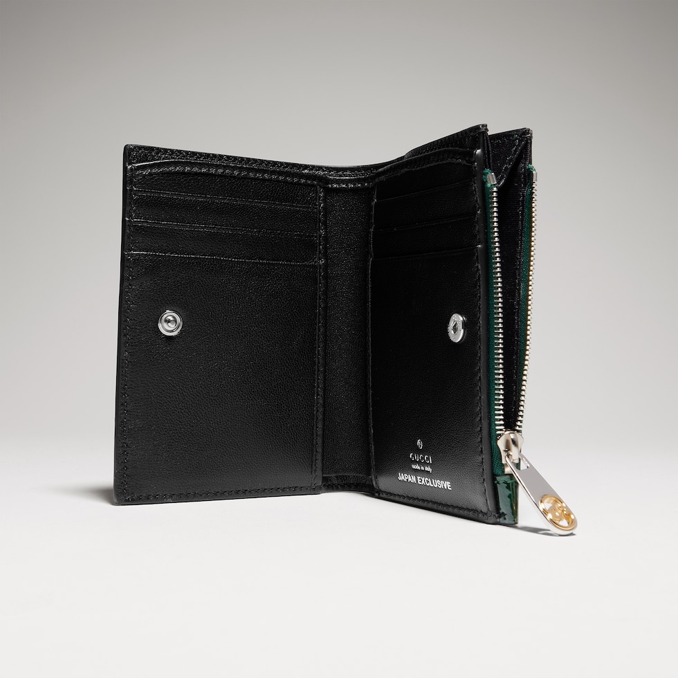 Gucci x 安藤七宝店 日本限定 ミディアム ウォレット ・グリーン GG