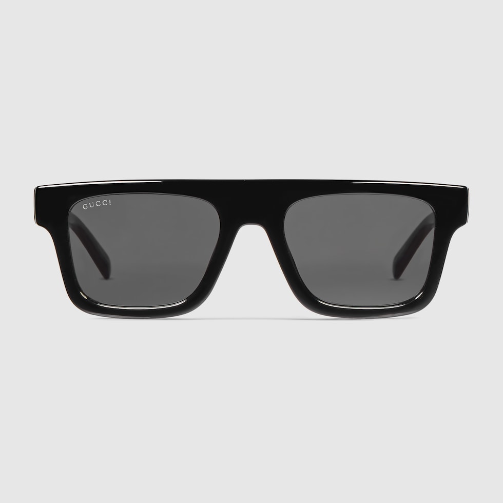 Square-frame sunglasses in black | GUCCI® US