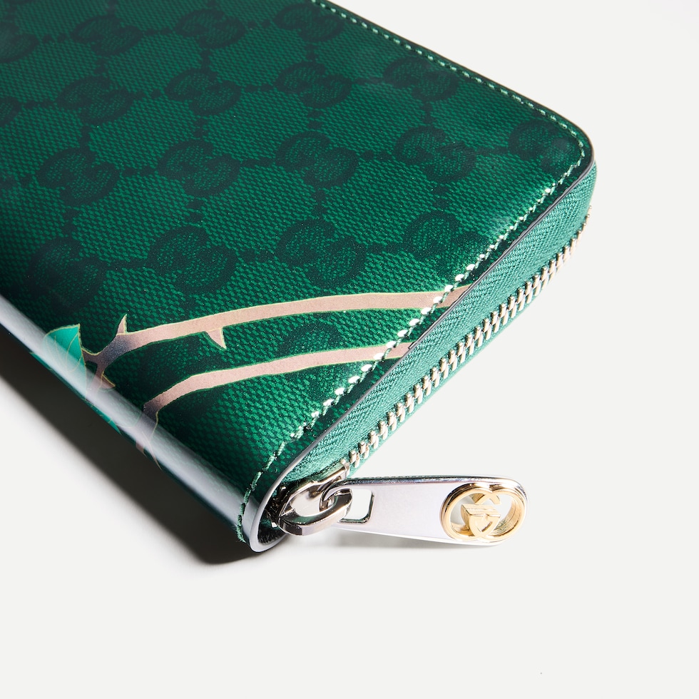 Gucci x 安藤七宝店 日本限定 ジップアラウンドウォレット ・グリーン