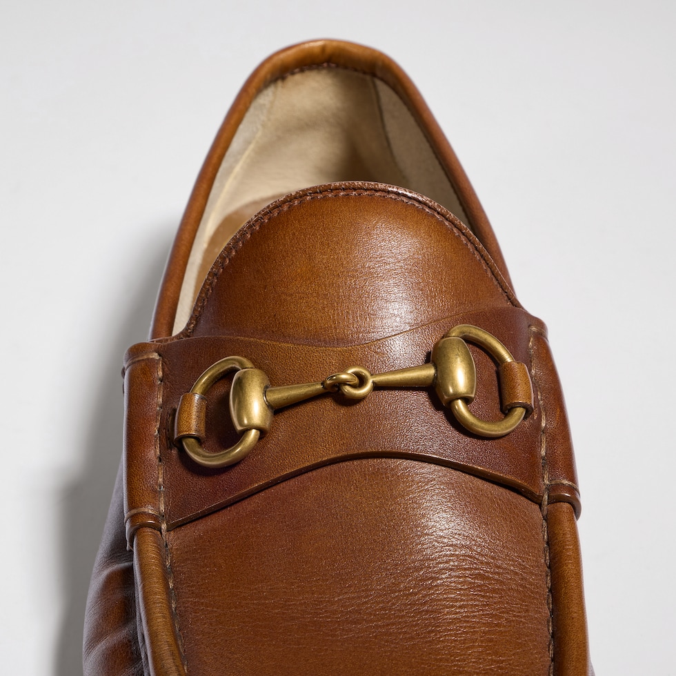GUCCI グッチ ホースビットローファー レザー ブラウン 37c 24cm グッチ ホースビット 1953〕メンズ ローファー ・ブラウン レザー