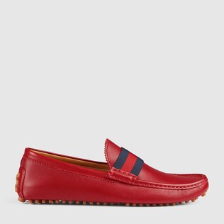 gucci mens driver with web